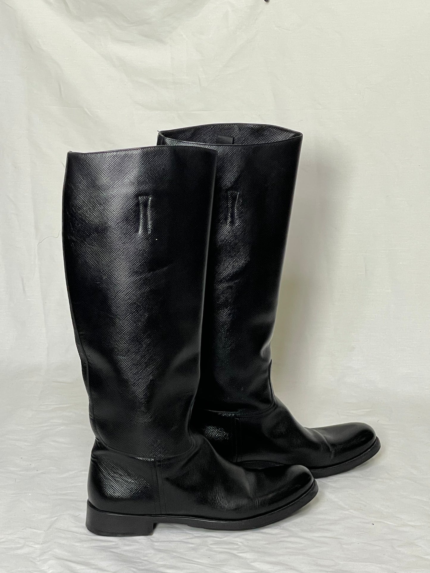 Prada Black Leather Boots