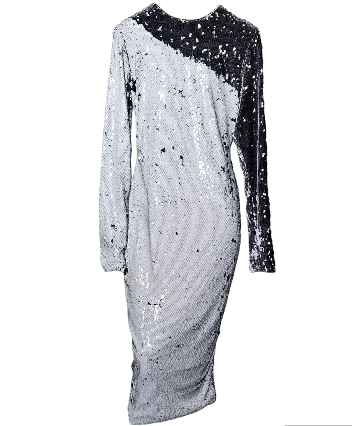 Sequin Black & White Dress