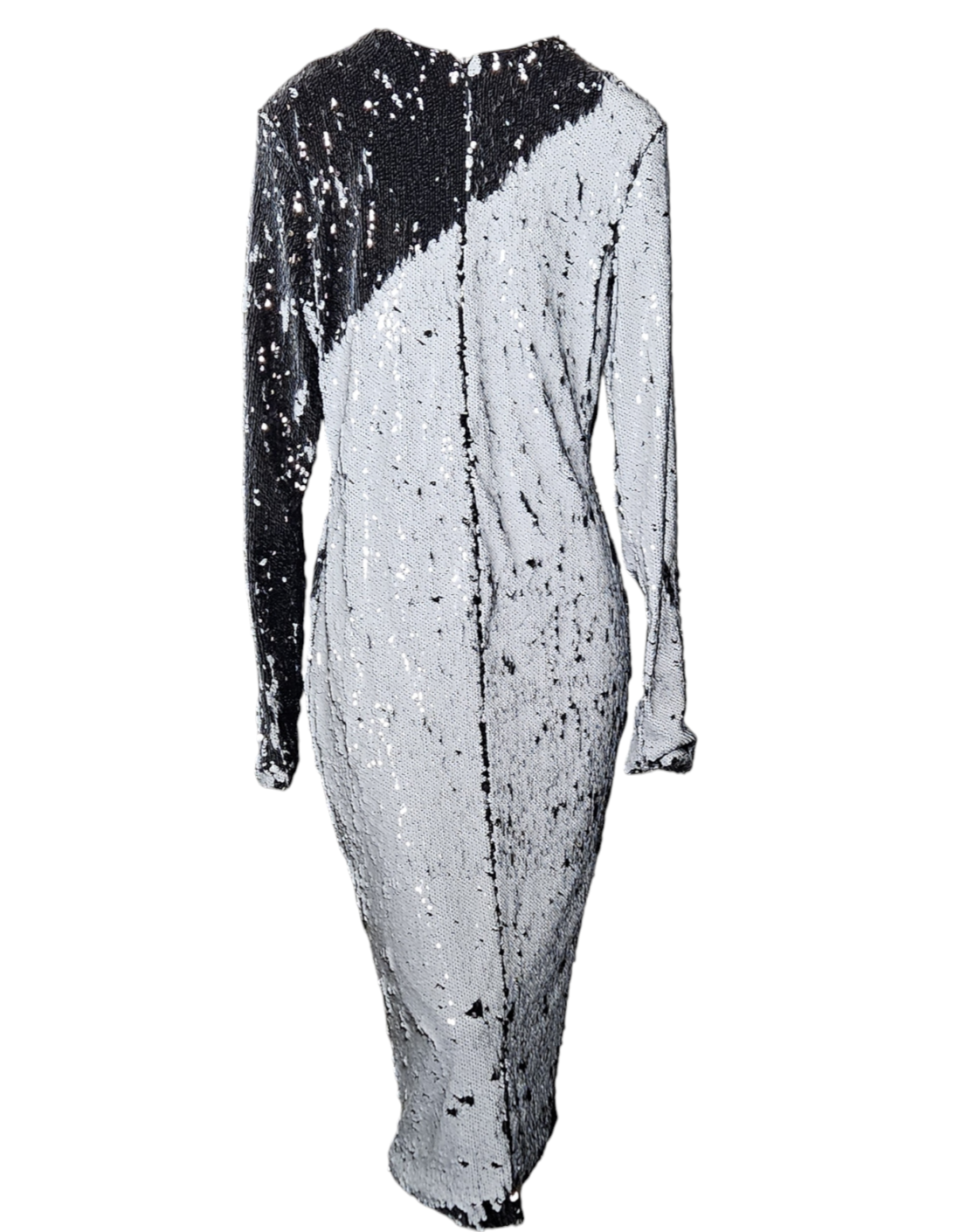 Sequin Black & White Dress