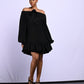 Off The Shoulder Baby Dress Black