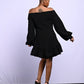 Off The Shoulder Baby Dress Black