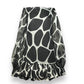 Off the Shoulder Black and White Print Baby Doll Dress