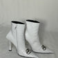 Balenciaga Booties White Leather