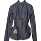 Denim Zip Front Jacket with Bucket Pocket