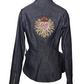 Denim Zip Front Jacket with Bucket Pocket