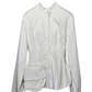 Denim Zip Front Jacket with Bucket Pocket