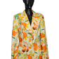 Printed Orange and Cream Blazer