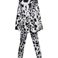 Jacket Black and White Printed Cotton pique