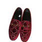 Gucci Monogram Loafers in Velvet Burgundy