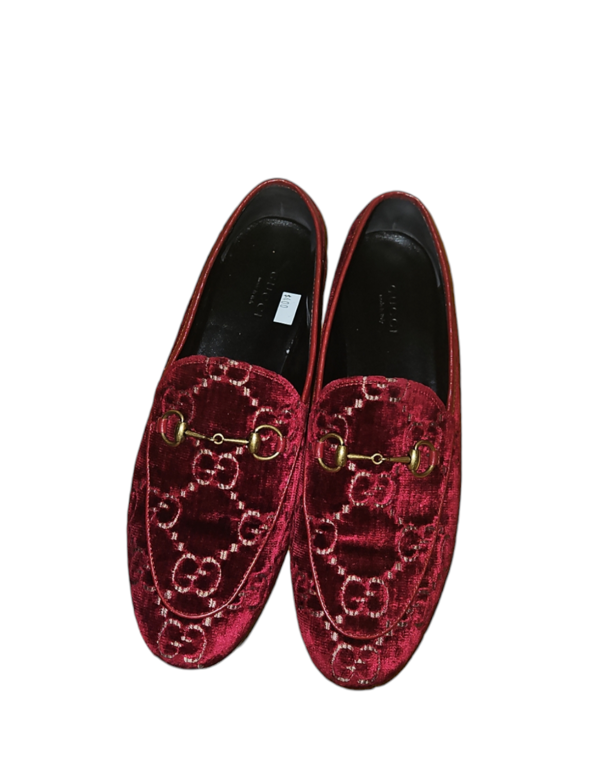 Gucci Monogram Loafers in Velvet Burgundy