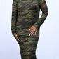 Dress Camouflage Jersey print, Bodycon, Long sleeve