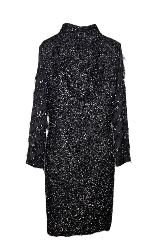 Black Luxe with diagonal Shimmer sleeves