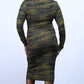 Dress Camouflage Jersey print, Bodycon, Long sleeve