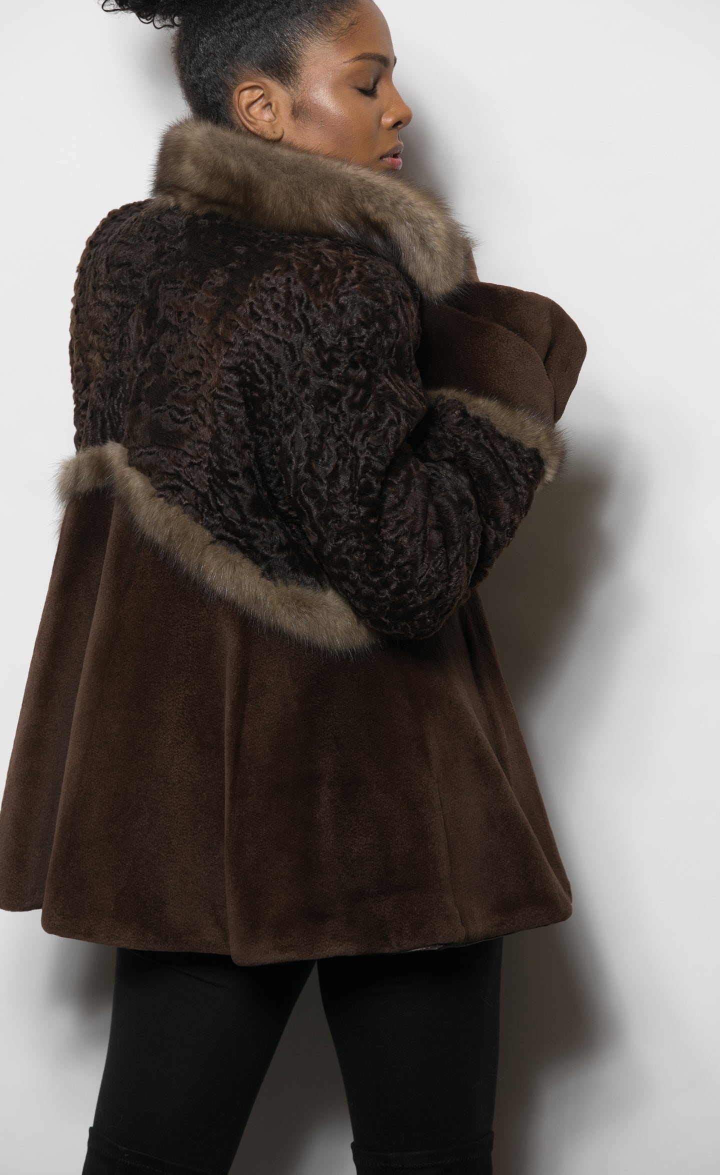 Dyed Sheared Jackett with Sable & Persian Lamb