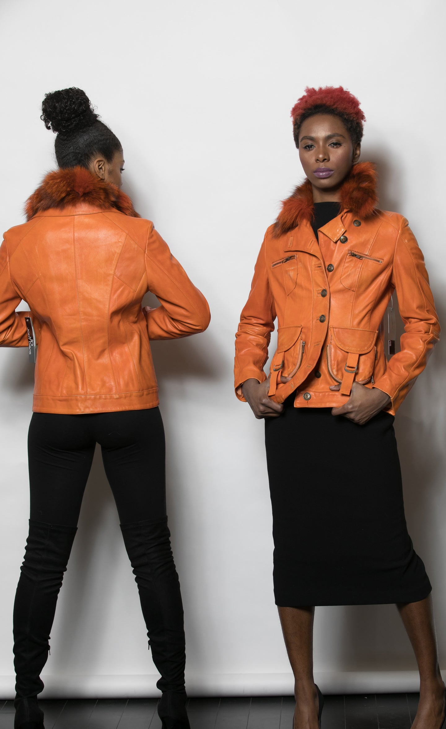 Orange Leather Jacket
