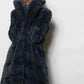 Petro Blue Sculptured Mink w Puffed Shawl Collar